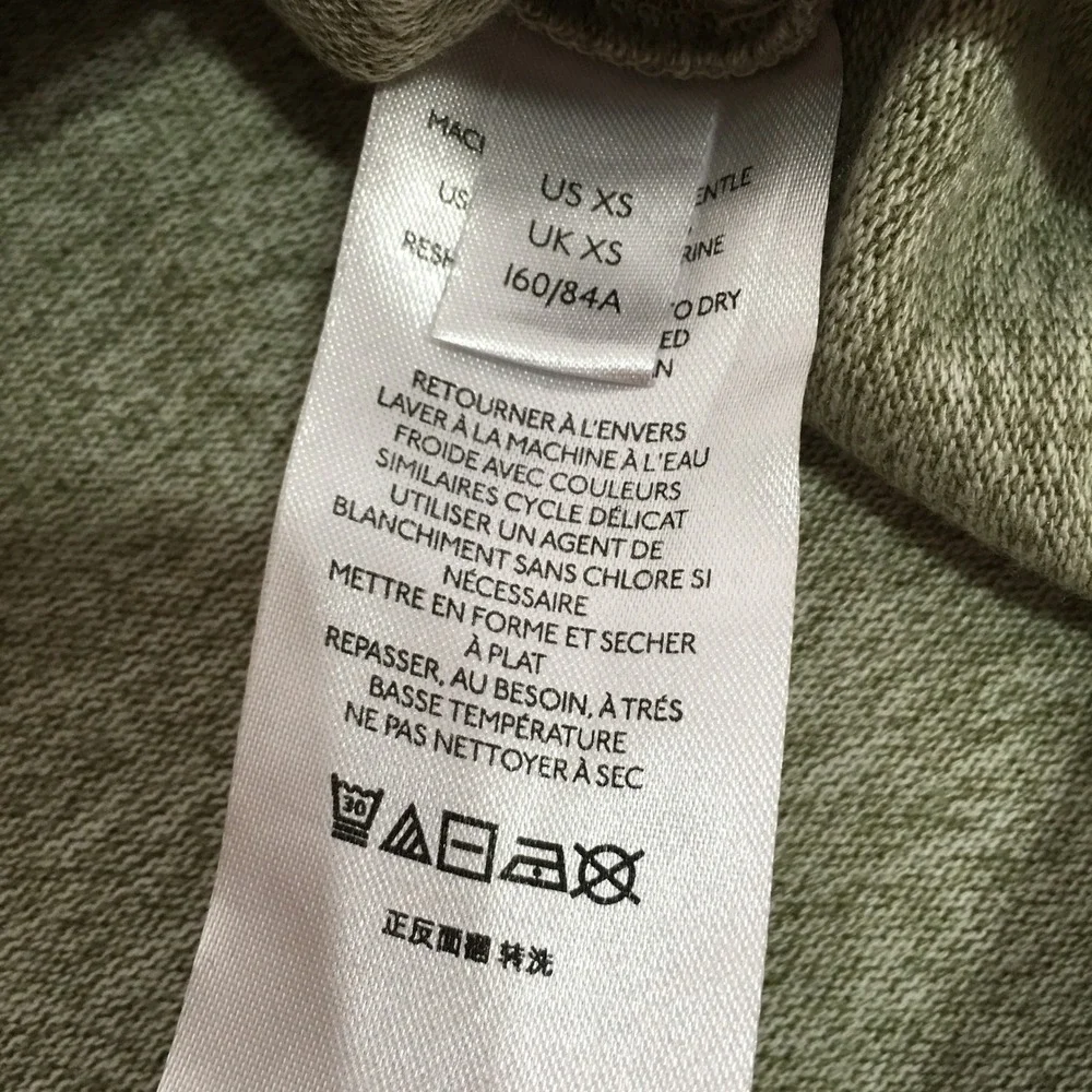 Maeve Anthropologie Tunic Sweater Women XS Sage Green Cowl Neck Long Sleeve